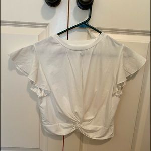 white tie crop top